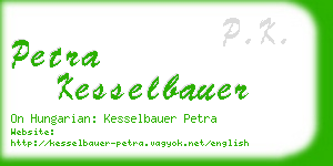 petra kesselbauer business card